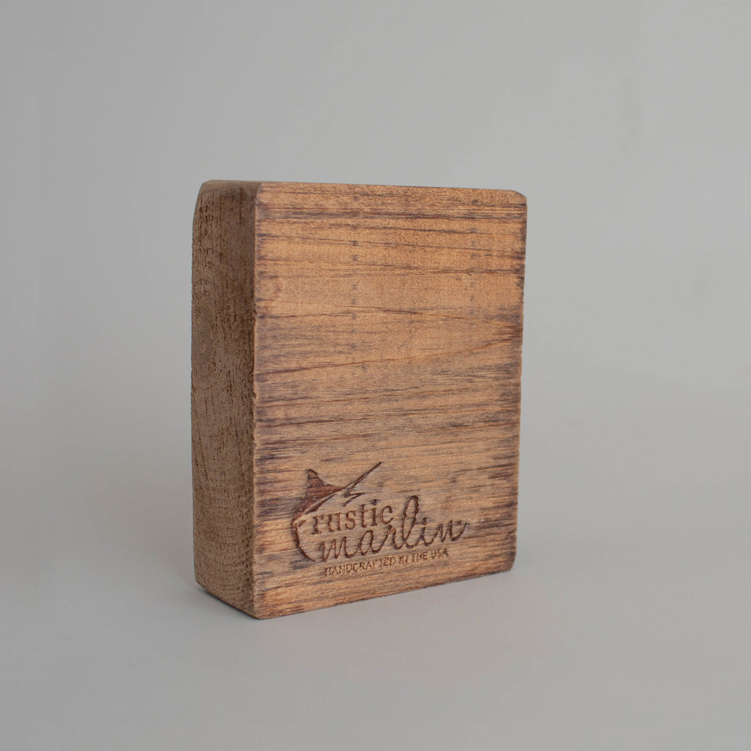 Exclusive Half Full Red Crab Decorative Wooden Block