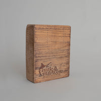 Exclusive Half Full Red Crab Decorative Wooden Block