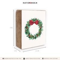 Holiday Wreath Block Sign