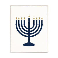 Menorah Block Sign