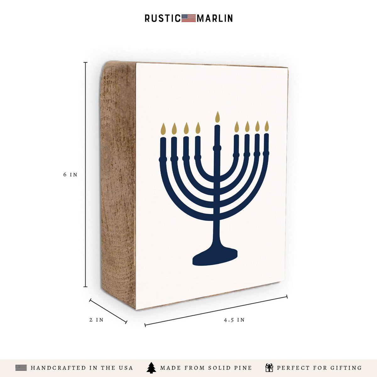 Menorah Block Sign