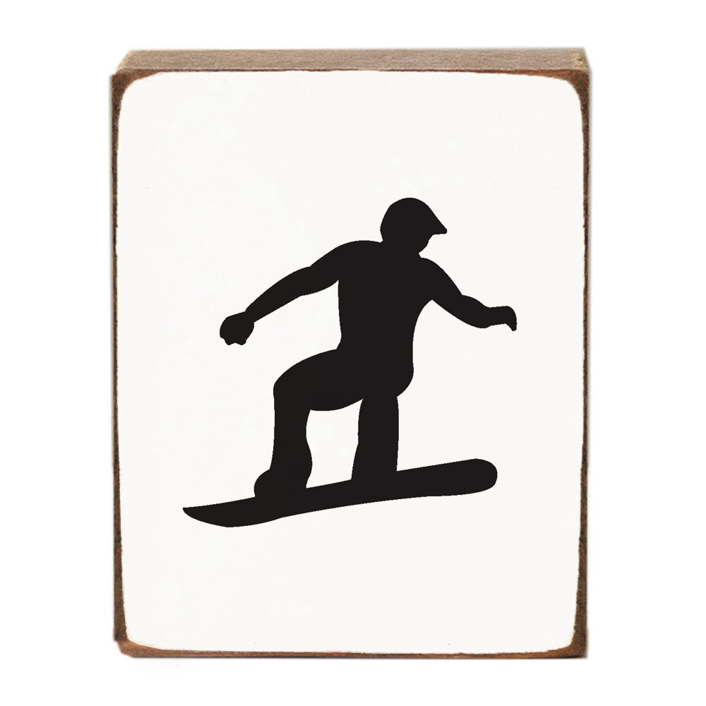 Snowboarder Wood Block