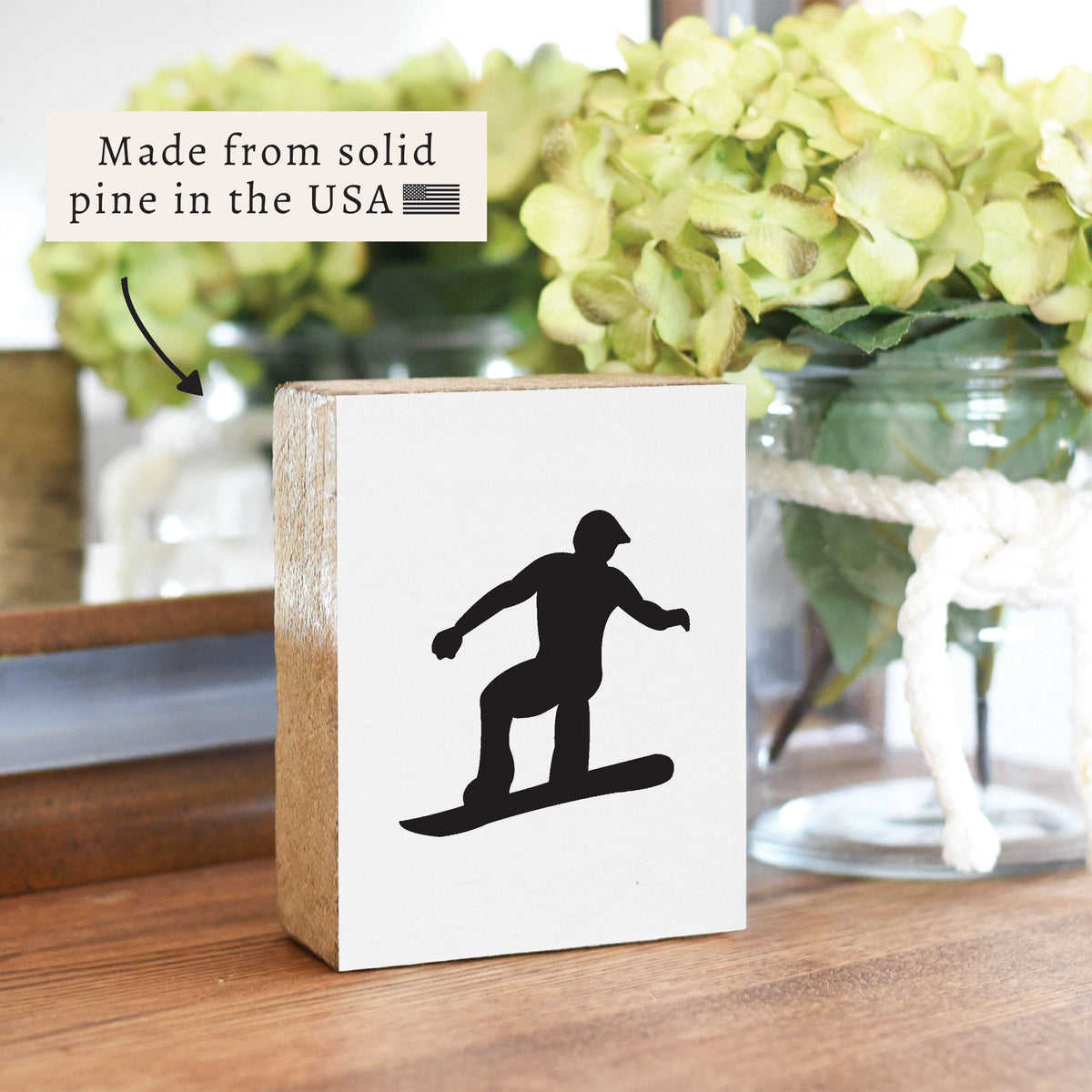 Snowboarder Block Sign