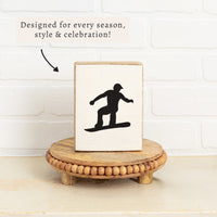 Snowboarder Block Sign