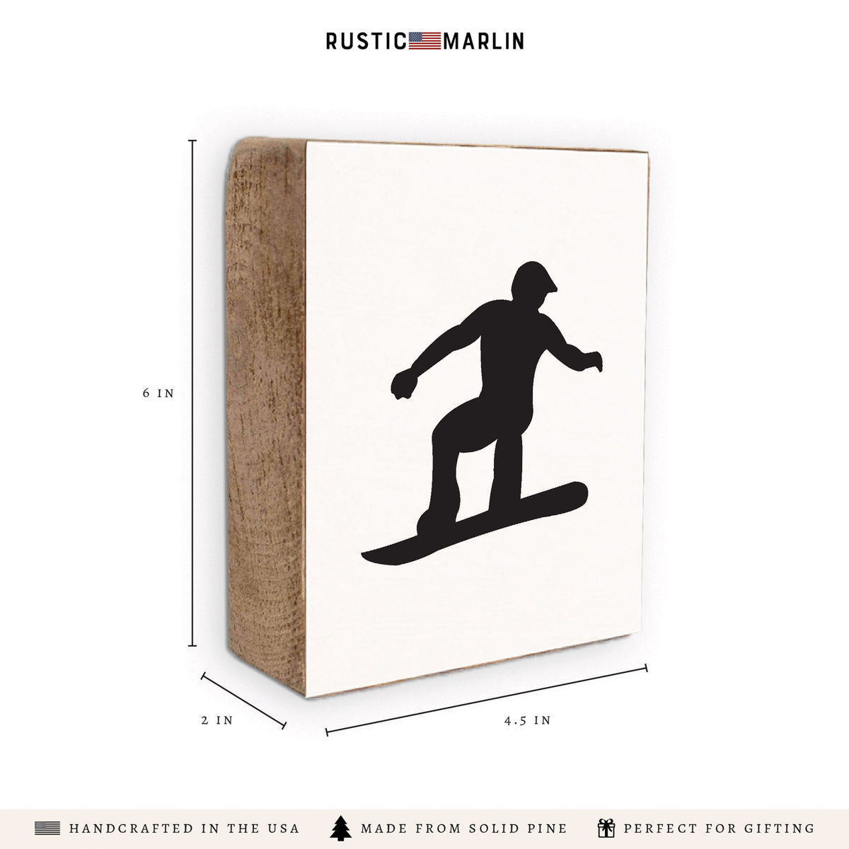 Snowboarder Block Sign