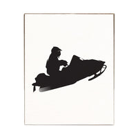 Snowmobile Block Sign