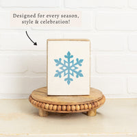 Snowflake Block Sign