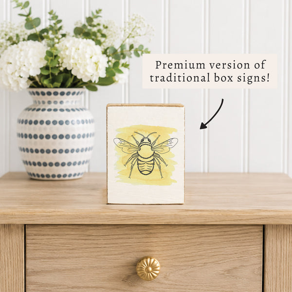 Bee Block Sign