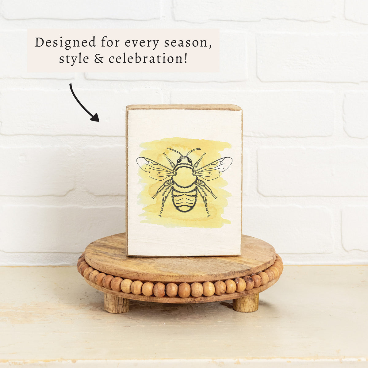 Bee Block Sign