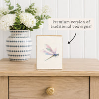 Dragonfly Block Sign