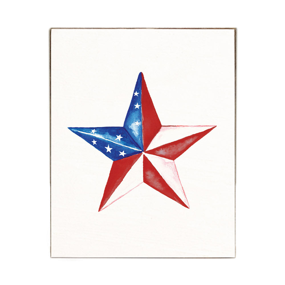 American Star Block Sign