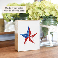 American Star Block Sign