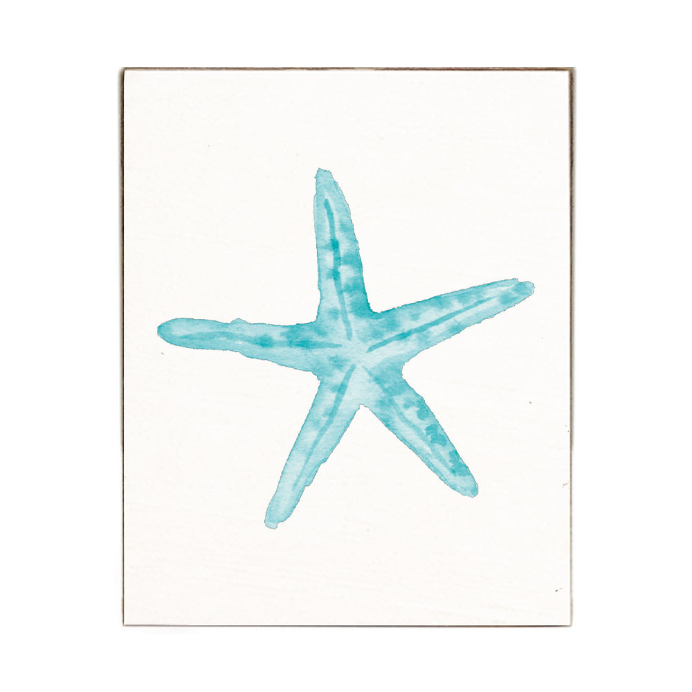 Watercolor Starfish Block Sign