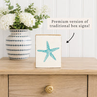 Watercolor Starfish Block Sign