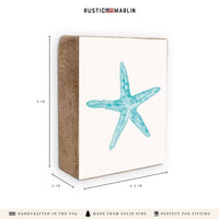 Watercolor Starfish Block Sign