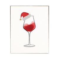 Santa Wine Block Sign