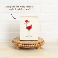 Santa Wine Block Sign