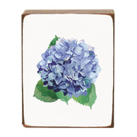 Watercolor Hydrangea Wood Block