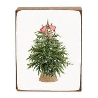 Christmas Tree Block Sign