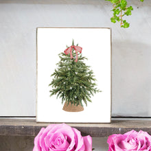 Load image into Gallery viewer, Watercolor Christmas Tree Decorative Wooden Block
