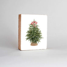 Load image into Gallery viewer, Watercolor Christmas Tree Decorative Wooden Block
