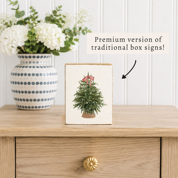 Christmas Tree Block Sign