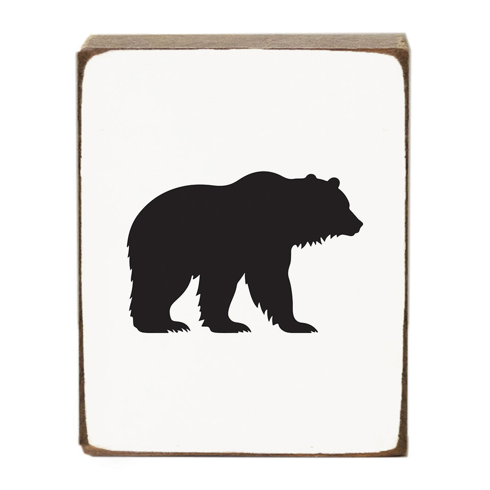 Black Bear Block Sign