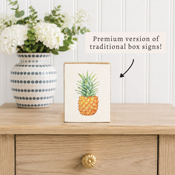 Pineapple Block Sign