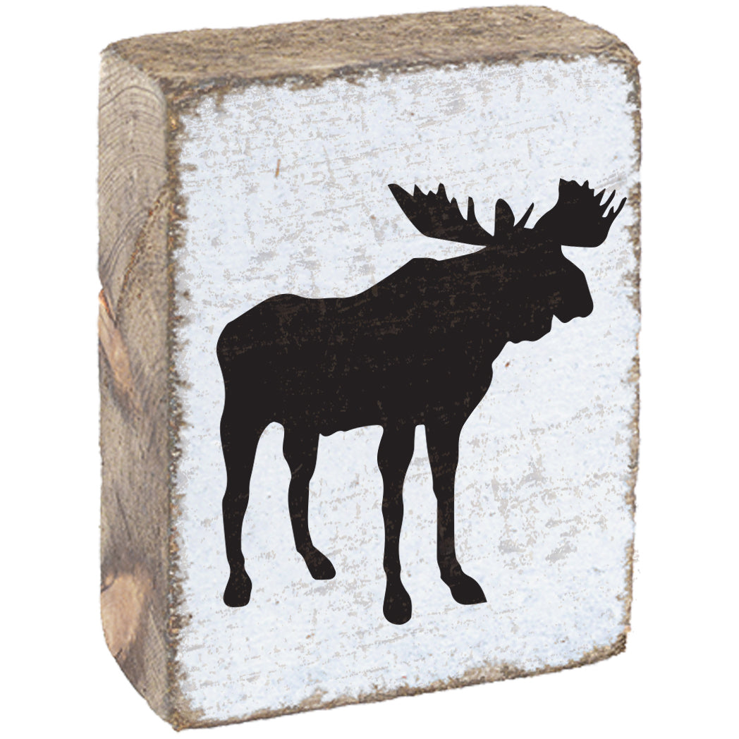 Moose Decorative Wooden Block