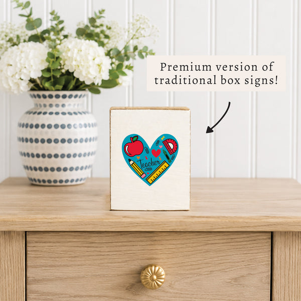 Teacher Heart Block Sign