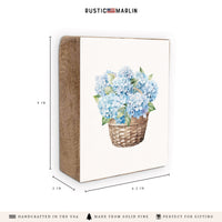 Hydrangea Basket Block Sign