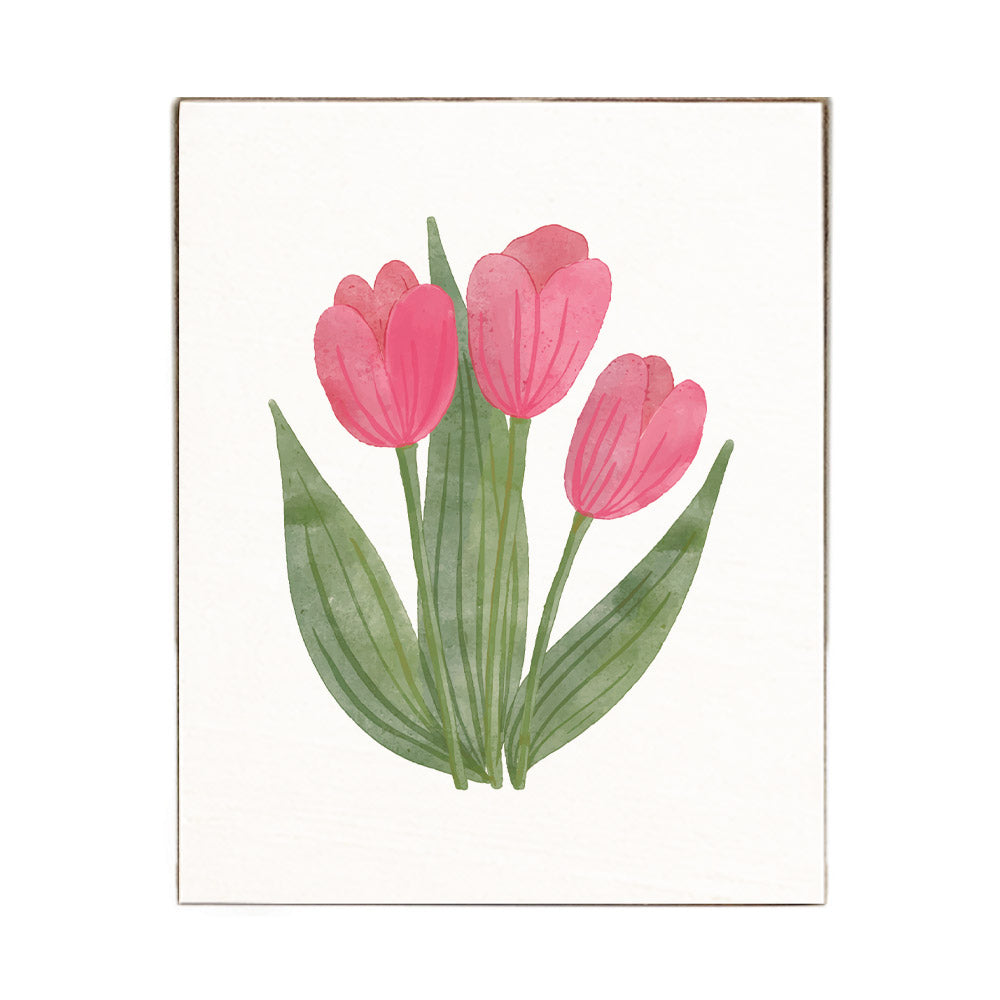Tulips Block Sign
