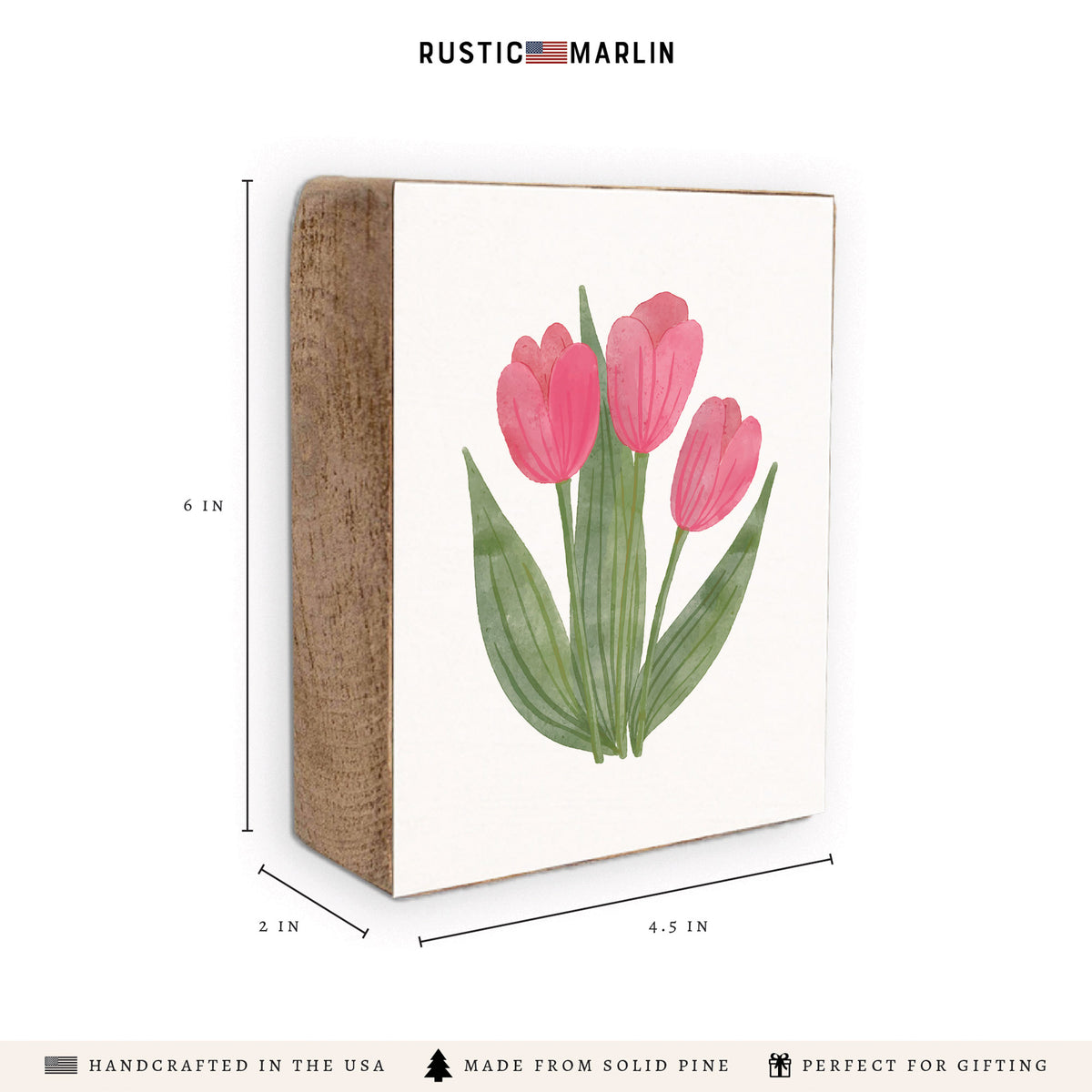 Tulips Block Sign