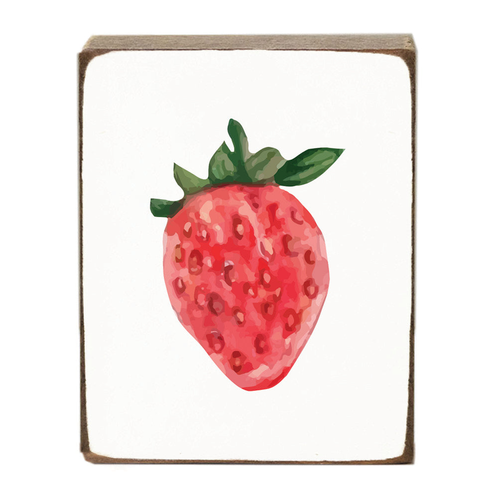 Strawberry Block Sign