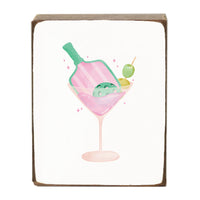 Pickleball Martini Block Sign