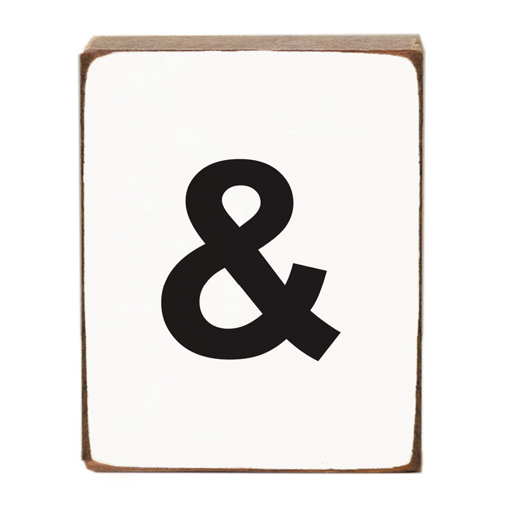 Ampersand Wood Block