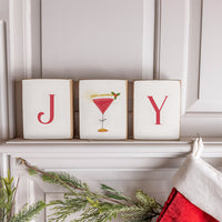 Joy Martini Decorative Wooden Block Bundle