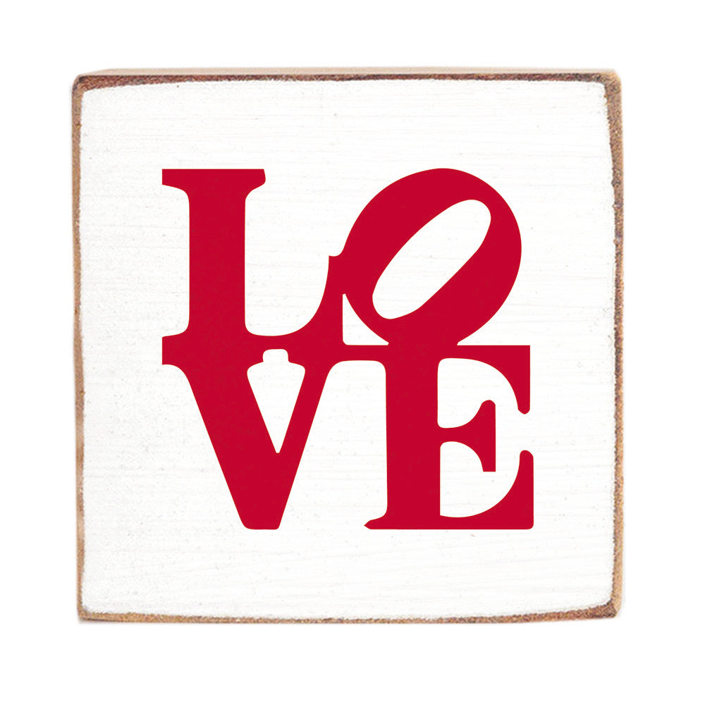 Stacked Love Decorative Square Block Sign
