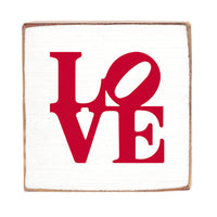 Stacked Love Decorative Square Block Sign