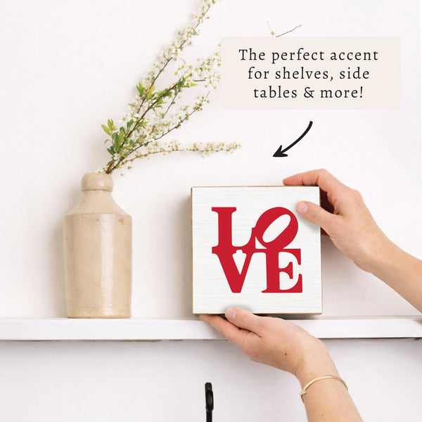 Love Stacked Block Sign