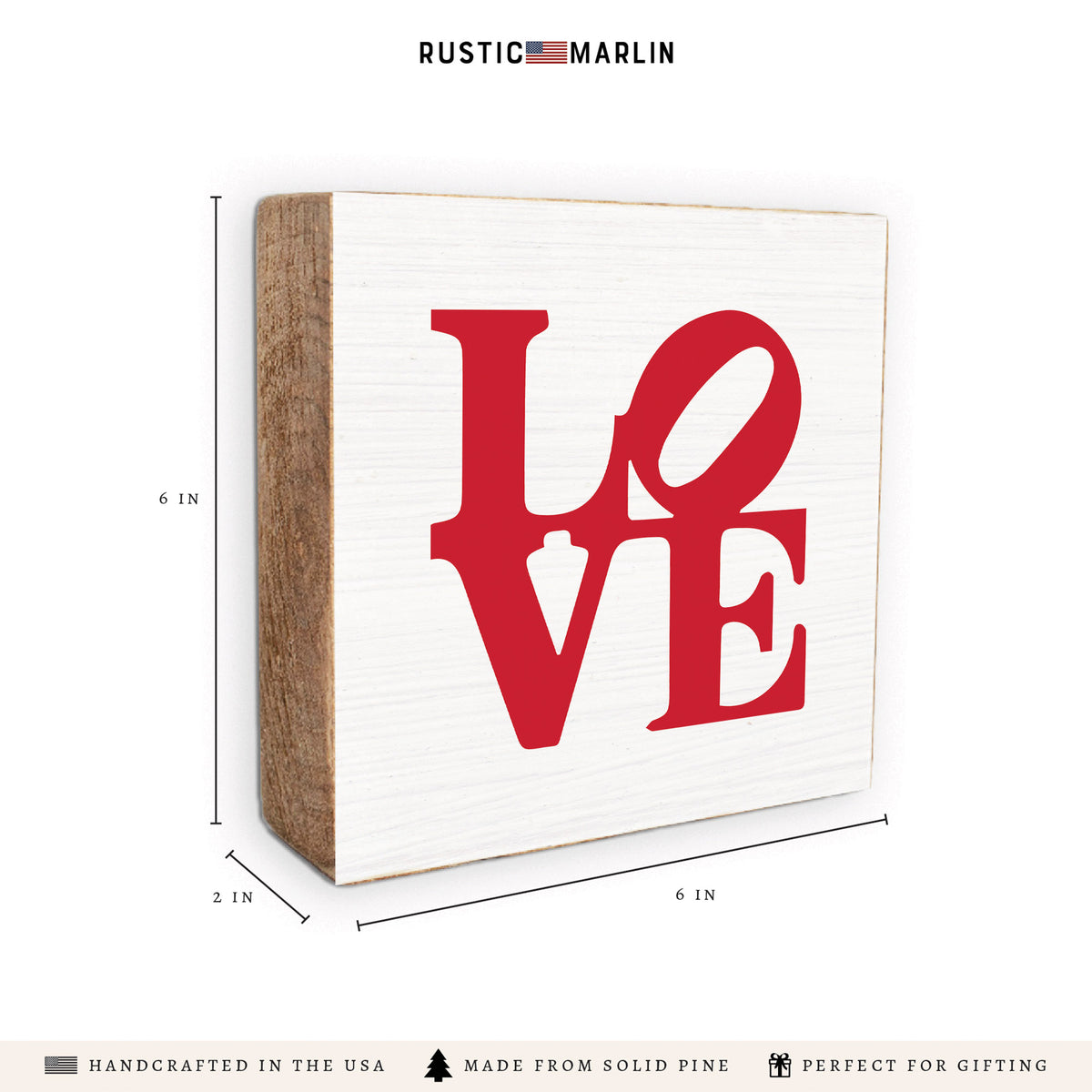 Love Stacked Block Sign