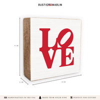 Love Stacked Block Sign