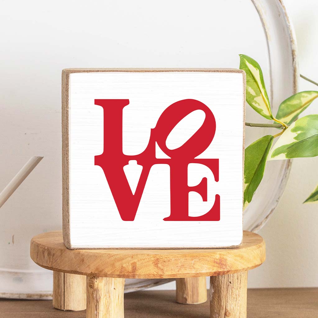 Stacked Love Decorative Square Block Sign