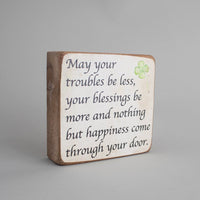 Blessings Decorative Wooden Block