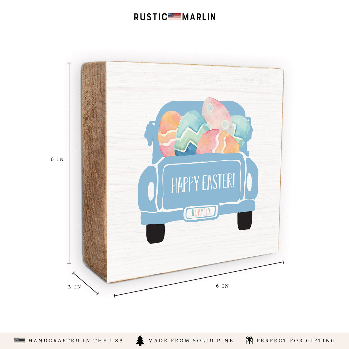 Easter Truck Block Sign