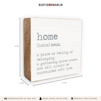 Home Definition Block Sign
