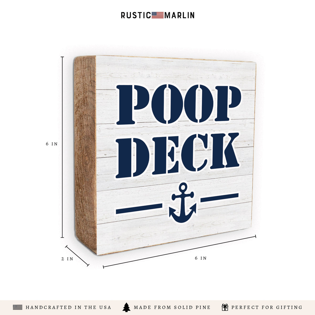 Poop Deck Block Sign