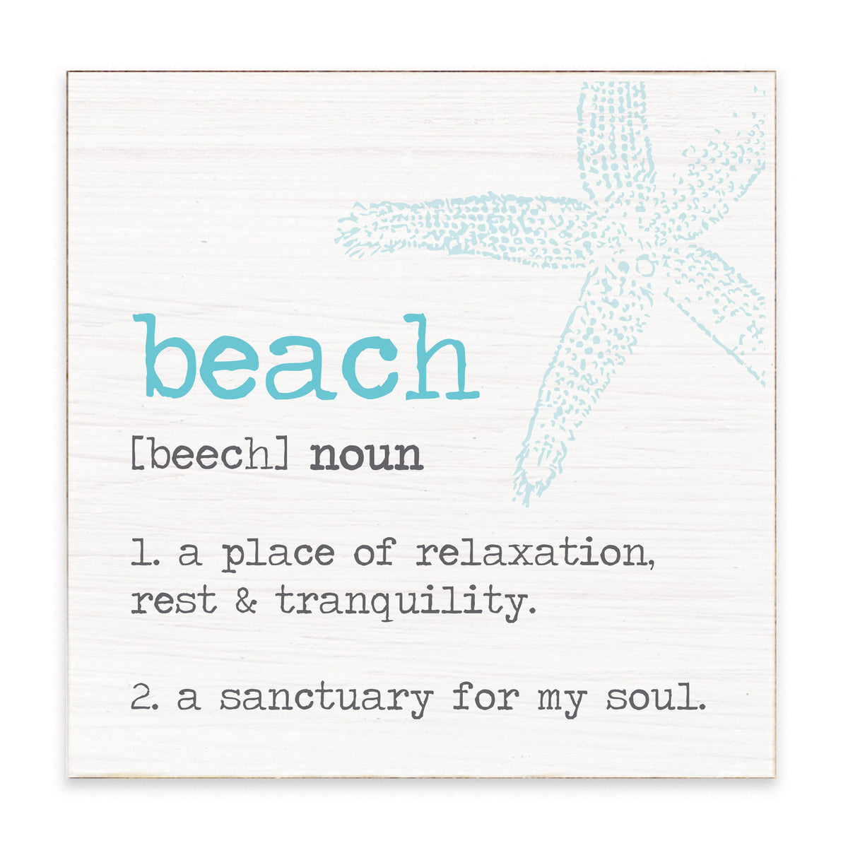 Beach Definition Block Sign