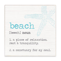 Beach Definition Block Sign