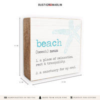 Beach Definition Block Sign